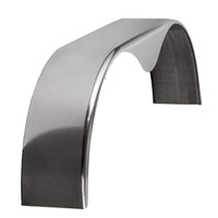 Aluminum Tandem Fender 9x72x20 Smooth Teardrop - 9x72x20 - alternate angle | AAA Trailer