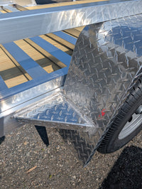 Aluminum Trailer Fender Step Plate Diamond Plate - Weld On - alternate angle | AAA Trailer