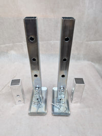Aluminum Weld-On Stabilizer Jack Kit – 18" Tall | 2" Tube | Trailer Support Upgrade - detail view | AAA Trailer