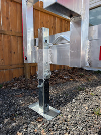 Aluminum Weld-On Stabilizer Jack Kit – 18" Tall | 2" Tube | Trailer Support Upgrade - alternate angle | AAA Trailer
