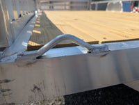 Aluminum Weld-On Tie Down Mount – 1/2" Round Bar, 7.5" Long – Heavy Duty Trailer D-Ring Alternative - close-up view | AAA Tra
