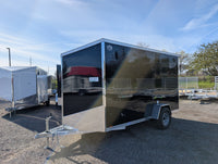 Amera-Lite 6x12 Black Aluminum Enclosed Trailer Front V-Nose with ATP Stone Guard