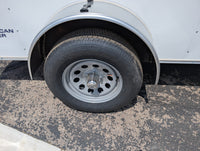 American Hauler 5x10 Enclosed Cargo Trailer w Ramp Door - White - Stock# 32539 - 2,990 lb, 5x10 - close-up view | AAA Trailer