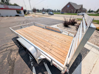 Silver Ox 7x14 Aluminum Tandem Axle Trailer – Side ATV Ramps | AAA Trailer - 5,792 lb, 7x14 - close-up view | AAA Trailer