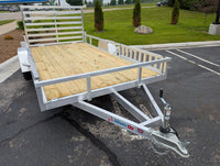 Silver Ox 7x14 Aluminum Utility Trailer – Single Axle ATV Package | 2,610 lb Payload - 3,500 lb, 7x14 - close-up view | AAA T