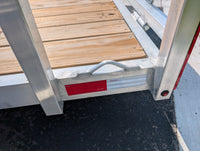 Silver Ox 7x14 Aluminum Tandem Axle Trailer – Side ATV Ramps | AAA Trailer - 5,792 lb, 7x14 - close-up view | AAA Trailer