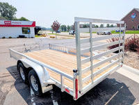 Silver Ox 7x14 Aluminum Tandem Axle Trailer – Side ATV Ramps | AAA Trailer - 5,792 lb, 7x14 - close-up view | AAA Trailer
