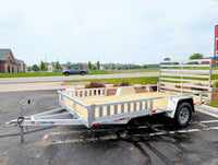 Silver Ox 7x14 Aluminum Utility Trailer – Single Axle ATV Package | 2,610 lb Payload - 3,500 lb, 7x14 - close-up view | AAA T