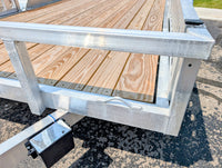 Silver Ox 7x14 Aluminum Tandem Axle Trailer – Side ATV Ramps | AAA Trailer - 5,792 lb, 7x14 - close-up view | AAA Trailer