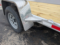 Silver Ox 7x14 Aluminum Utility Trailer – Single Axle ATV Package | 2,610 lb Payload - 3,500 lb, 7x14 - close-up view | AAA T