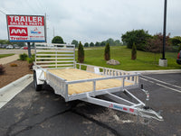 Silver Ox 7x14 Aluminum Utility Trailer – Single Axle ATV Package | 2,610 lb Payload - 3,500 lb, 7x14 - full product view | A