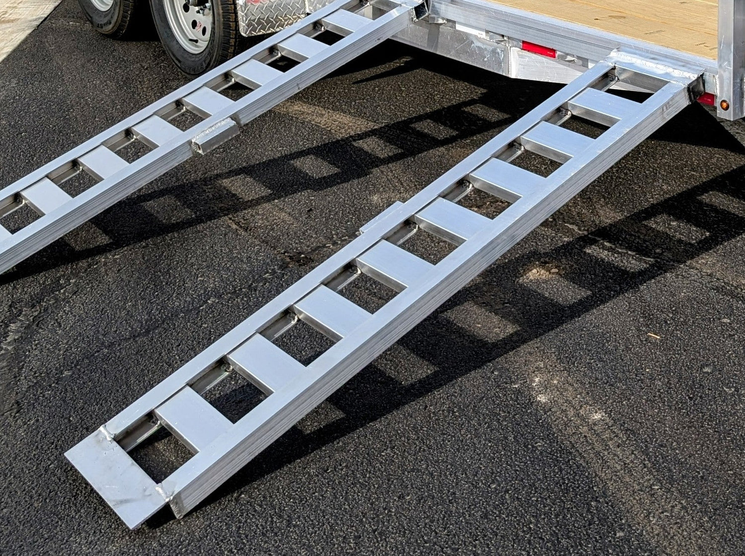 Silver Ox Replacement Aluminum ATV Side Loading Ramp - full product view | AAA Trailer