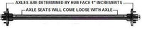 Axis Straight Axle Beam 90" Hub Face 3.5k - component detail | AAA Trailer