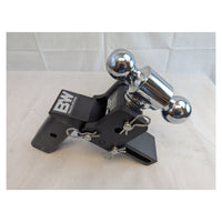 B&W Trailer Hitches Tow & Stow Adjustable Trailer Hitch Ball Mount - Fits 2.5" Receiver, Dual Ball (2" x 2-5/16"), Compatible
