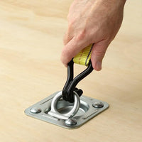 Bolt-On Recessed D-Ring Tie Down Anchor – 3/8" Heavy Duty Trailer Anchor Plate - 2,000 lb - full product view | AAA Trailer