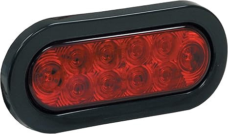 Buyers Products 5626510 6" Oval LED Stop / Turn / Tail Light Kit – 10 LED Trailer Light