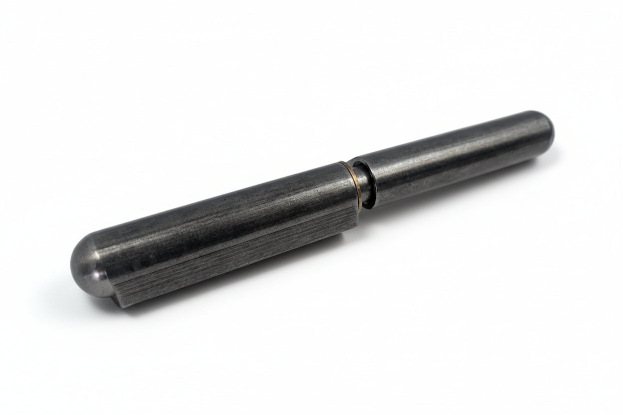 10" Steel Weld-On Bullet Hinge with Steel Pin and Brass Bushing - 1.46 x 10.24 Inch
