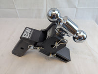 B&W Trailer Hitches Tow & Stow Adjustable Trailer Hitch Ball Mount - Fits 2.5" Receiver, Dual Ball (2" x 2-5/16"), Compatible