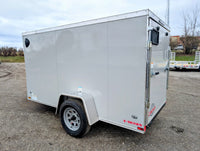 Cargo Mate 5x10 E Series Enclosed Cargo Trailer w Ramp Door & Side Door Stock 124133 - 2400 lbs, 5x10 - alternate angle | AAA