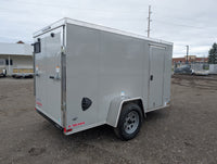 Cargo Mate 5x10 E Series Enclosed Cargo Trailer w Ramp Door & Side Door Stock 124133 - 2400 lbs, 5x10 - close-up view | AAA T