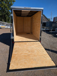 Cargo Mate 6x12 SA Enclosed Trailer w Ramp Door - Black - Stock# 105372 - 2,700 lbs, 6x12 - alternate angle | AAA Trailer