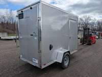Cargo Mate Amera-Lite Aluminum 5x10 V Nose With Ramp Door Cargo / Enclosed Trailer -Stock# 200670 - 800 lbs, 5x10 - close-up 