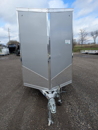 Cargo Mate Amera-Lite Aluminum 5x10 V Nose With Ramp Door Cargo / Enclosed Trailer -Stock# 200670 - 800 lbs, 5x10 - close-up 