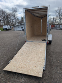 Cargo Mate Amera-Lite Aluminum 5x10 V Nose With Ramp Door Cargo / Enclosed Trailer -Stock# 200670 - 800 lbs, 5x10 - close-up 