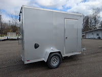 Cargo Mate Amera-Lite Aluminum 5x10 V Nose With Ramp Door Cargo / Enclosed Trailer -Stock# 200670 - 800 lbs, 5x10 - close-up 