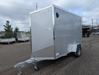 Cargo Mate Amera-Lite Aluminum 5x10 V Nose With Ramp Door Cargo / Enclosed Trailer -Stock# 200670 - 800 lbs, 5x10 - close-up 