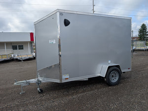 Cargo Mate Amera-Lite Aluminum 5x10 V Nose With Ramp Door Cargo / Enclosed Trailer -Stock# 200670 - 800 lbs, 5x10 - close-up 
