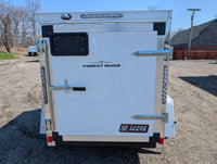 Cargo Mate E Series 4x6 Enclosed Cargo Trailer - White - Stock# 124917 - 465 lbs, 4x6 - close-up view | AAA Trailer