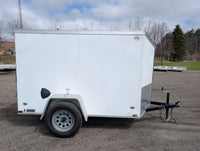 Cargo Mate E Series 5x8 Cargo Trailer w Ramp Door - White - Stock# 124868 - 765 lb, 5x8 - close-up view | AAA Trailer