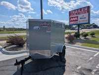 Cargo Mate E Series 4x6 Enclosed Cargo Trailer - Silver - Stock# 123132 - 2,000 lbs, 4x6 - detail view | AAA Trailer