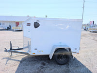 Cargo Mate E Series 4x6 Enclosed Cargo Trailer - White - Stock# 124917 - 465 lbs, 4x6 - close-up view | AAA Trailer