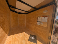 Cargo Mate E Series 4x6 Enclosed Cargo Trailer - Silver - Stock# 123132 - 2,000 lbs, 4x6 - close-up view | AAA Trailer