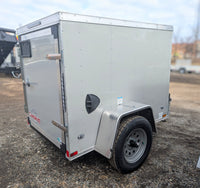 Cargo Mate E Series 4x6 Enclosed Cargo Trailer - Gray - Stock# 124053 - 2,000 lbs, 4x6 - close-up view | AAA Trailer