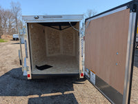 Cargo Mate E Series 4x6 Enclosed Cargo Trailer - White - Stock# 124917 - 465 lbs, 4x6 - close-up view | AAA Trailer