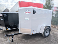 Cargo Mate E Series 4x6 Enclosed Cargo Trailer - Gray - Stock# 124053 - 2,000 lbs, 4x6 - full product view | AAA Trailer