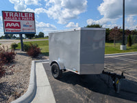Cargo Mate E Series 4x6 Enclosed Cargo Trailer - Silver - Stock# 123132 - 2,000 lbs, 4x6 - full product view | AAA Trailer