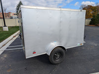 Cargo Mate E Series 5x8 Cargo Trailer w Swing Door - Gray - Stock# 123172 - 640 lbs, 5x8 - close-up view | AAA Trailer