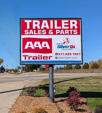 Cargo Mate E Series 5x8 Cargo Trailer w Swing Door - Gray - Stock# 123172 - 640 lbs, 5x8 - detail view | AAA Trailer