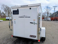 Cargo Mate E Series 5x8 Cargo Trailer w Ramp Door - White - Stock# 124868 - 765 lb, 5x8 - alternate angle | AAA Trailer