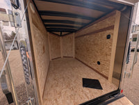 Cargo Mate E Series 5x8 Cargo Trailer w Ramp Door - White - Stock# 124868 - 765 lb, 5x8 - close-up view | AAA Trailer