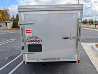 Cargo Mate E Series 5x8 Cargo Trailer w Swing Door - Gray - Stock# 123172 - 640 lbs, 5x8 - close-up view | AAA Trailer
