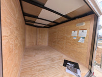 Cargo Mate E Series 5x8 Cargo Trailer w Swing Door - Gray - Stock# 123172 - 640 lbs, 5x8 - close-up view | AAA Trailer