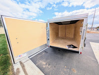 Cargo Mate E Series 5x8 Cargo Trailer w Swing Door - Gray - Stock# 123172 - 640 lbs, 5x8 - close-up view | AAA Trailer