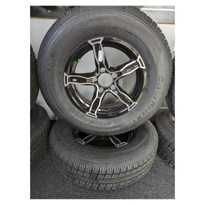 Lionshead Liger Aluminum 5 LUG 15" Wheel w 205/75/15 Castle Rock Tire LOAD C - full product view | AAA Trailer