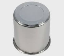 Chrome Stainless Steel Center Cap for EZ Lube Trailer Wheels 3.19" - full product view | AAA Trailer