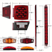 Complete Marine LED Trailer Light Kit – Stop / Turn / Tail Lights with Wiring Harness - component detail | AAA Trailer